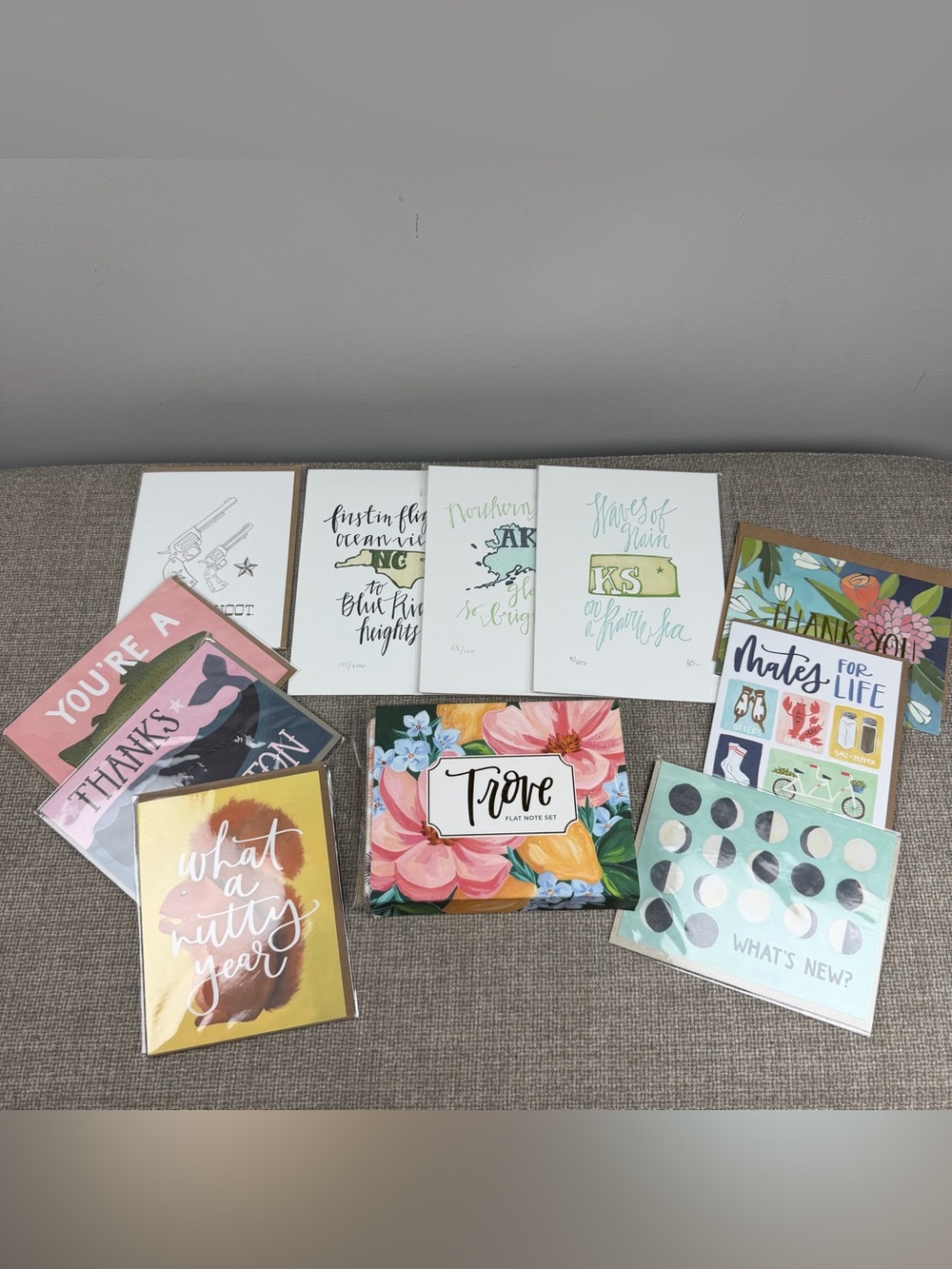 Large Lot of One Canoe Two 1canoe2 Greeting Cards Stationary States Thank You